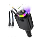 شارژر-فندکی-خودرو-W&O-مدل-Starlight-پنج‌کاره-(شارژ-سریع-+-خوشبوکننده-+-نورپردازی-RGB)